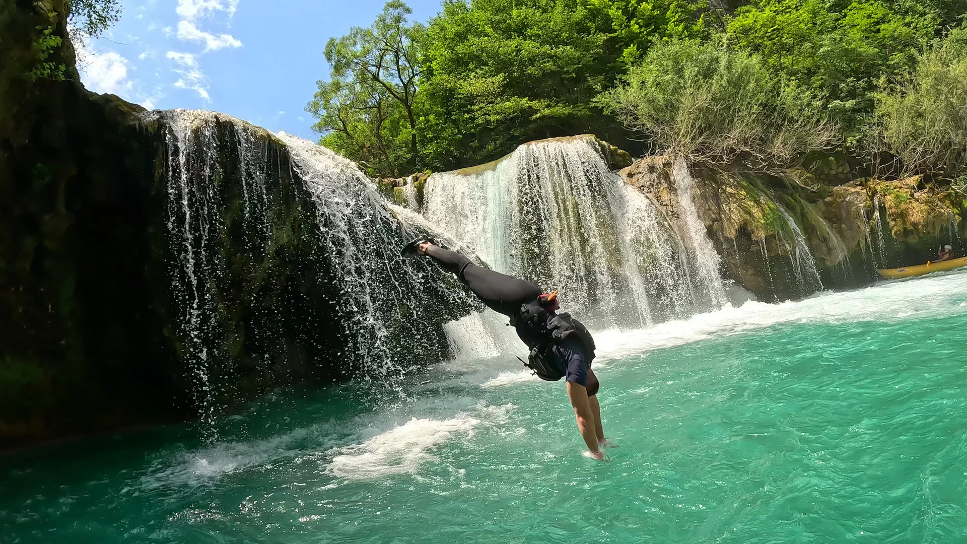 Kayak safari tour on Mreznica River, a nature adventure near Rastoke and Plitvice Lakes.