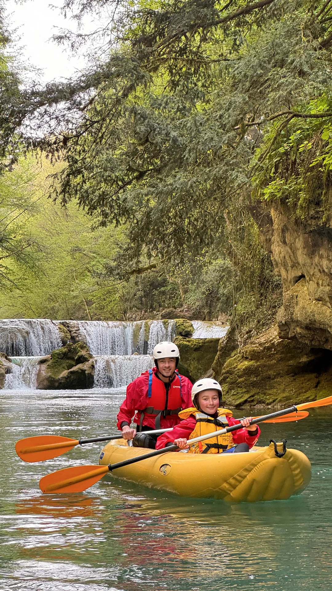 Kayak safari tour on Mreznica River, a nature adventure near Rastoke and Plitvice Lakes.