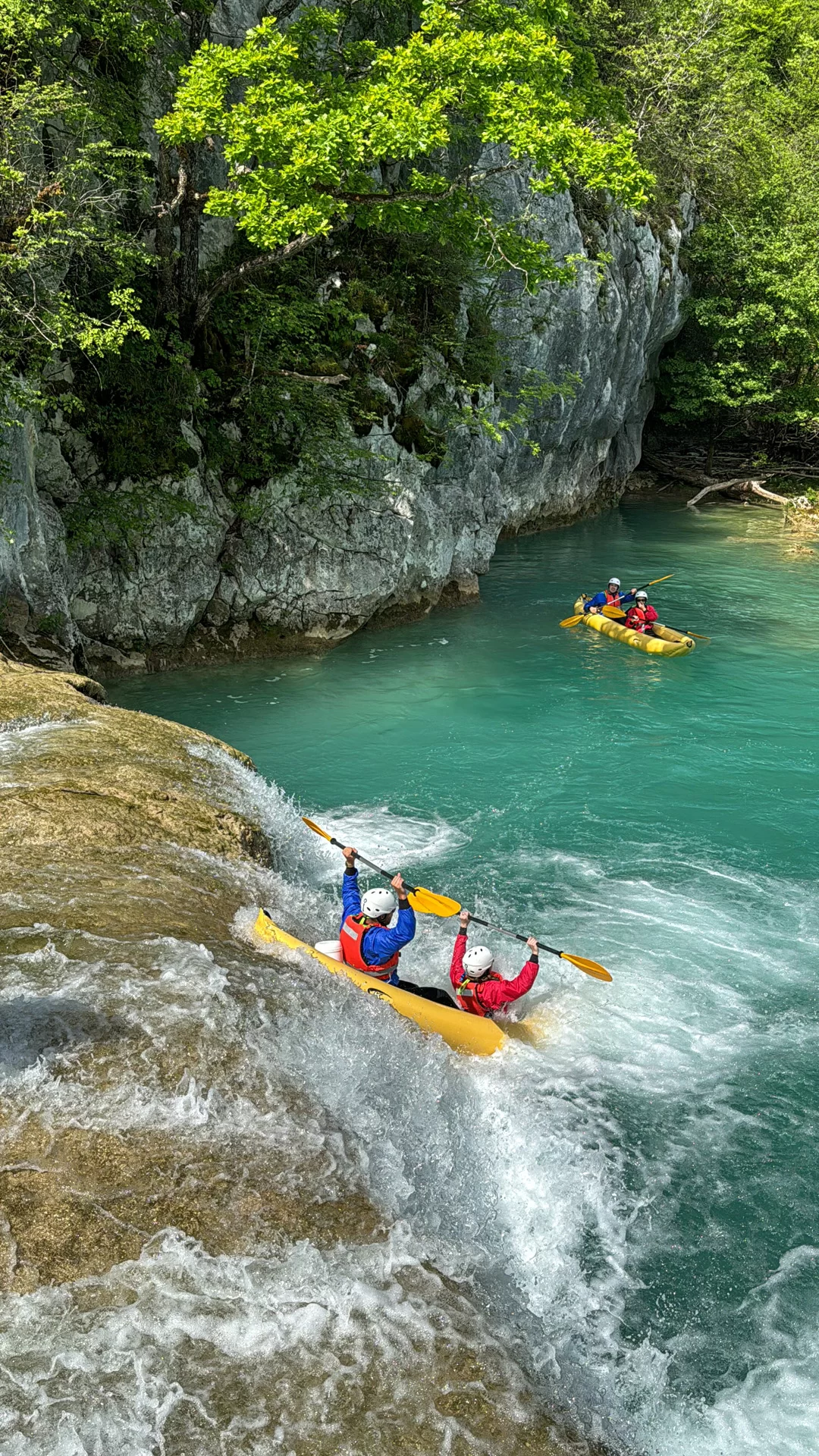 Kayak safari tour on Mreznica River, a nature adventure near Rastoke and Plitvice Lakes.