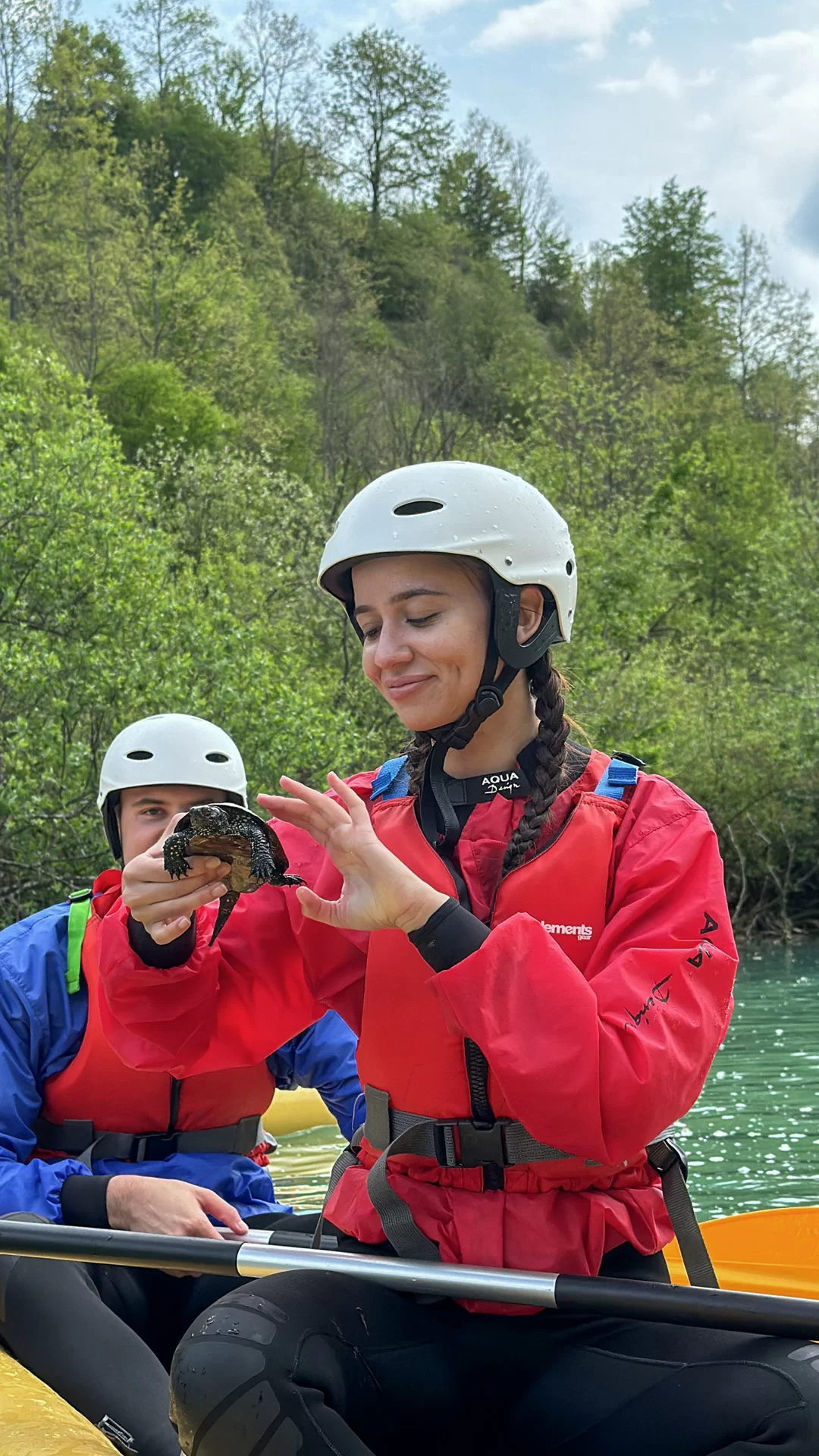 Kayak safari tour on Mreznica River, a nature adventure near Rastoke and Plitvice Lakes.