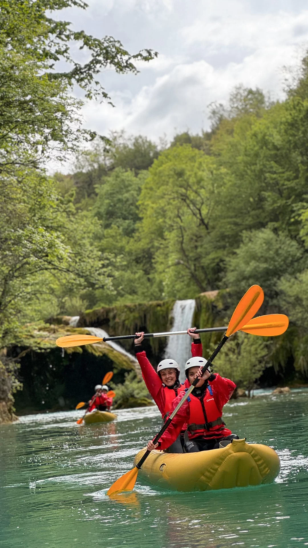 Kayak safari tour on Mreznica River, a nature adventure near Rastoke and Plitvice Lakes.